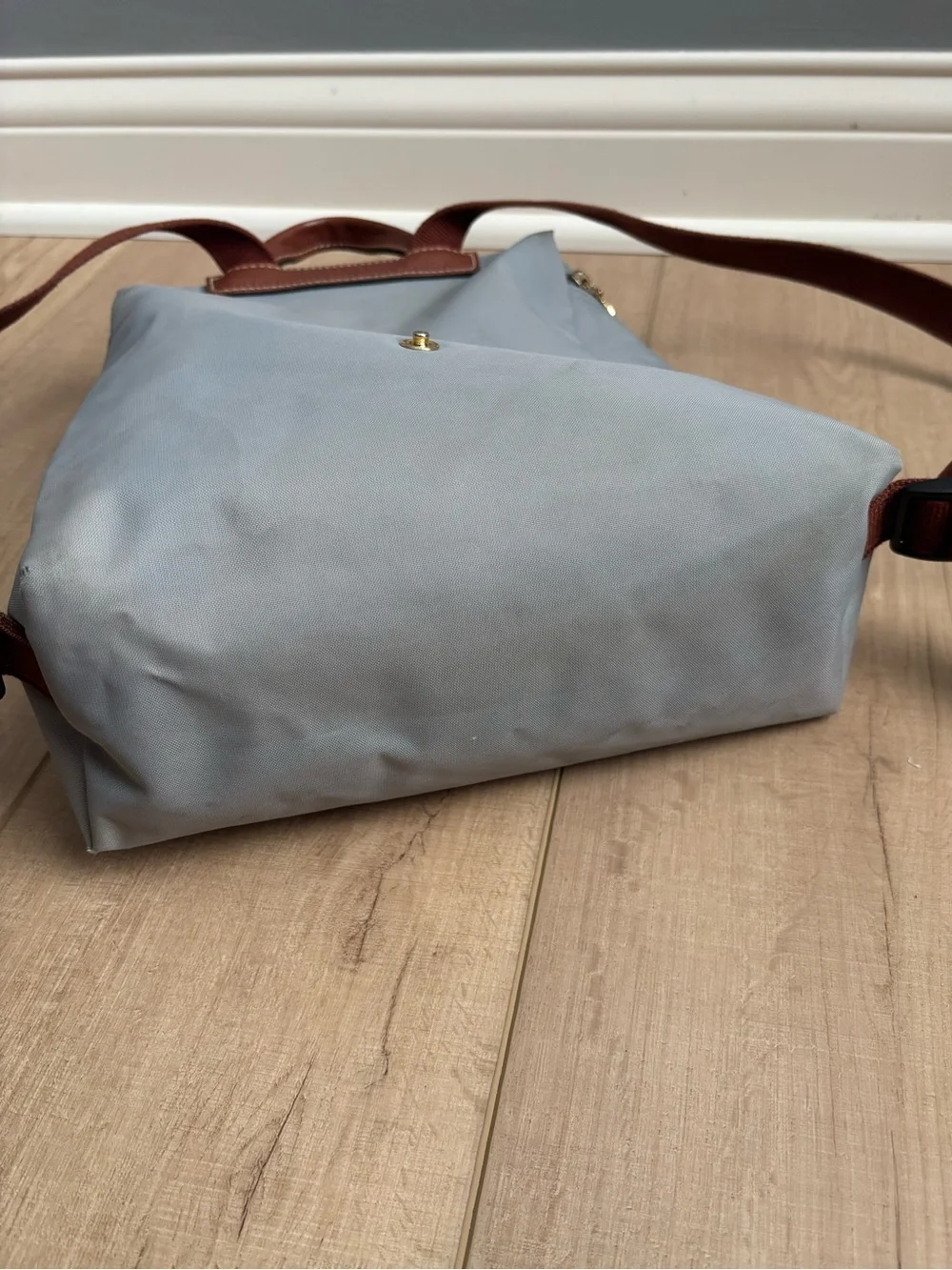Longchamp Le Pliage Original Nylon Backpack In Grey